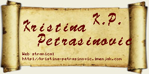 Kristina Petrašinović vizit kartica